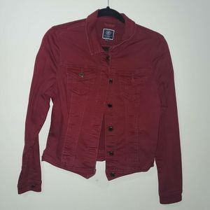 Maroon Jean Jacket